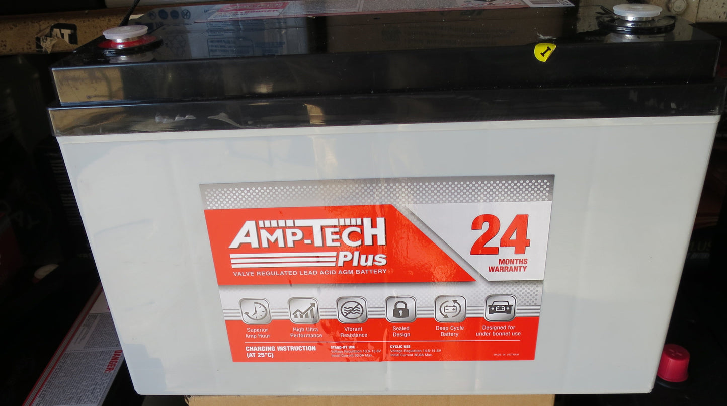 Amptech 120 Amp hour AGM Battery